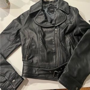 Express Size Medium Biker Leather Jacket